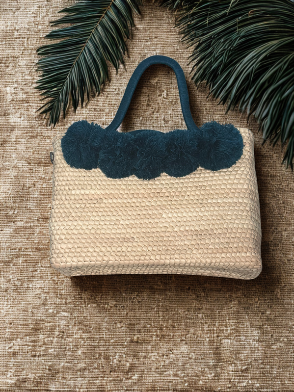 Maria Victoria Navy Palma with Pom Pom's