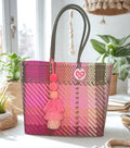 Maria Victoria Pink Beach Bag with Tassel