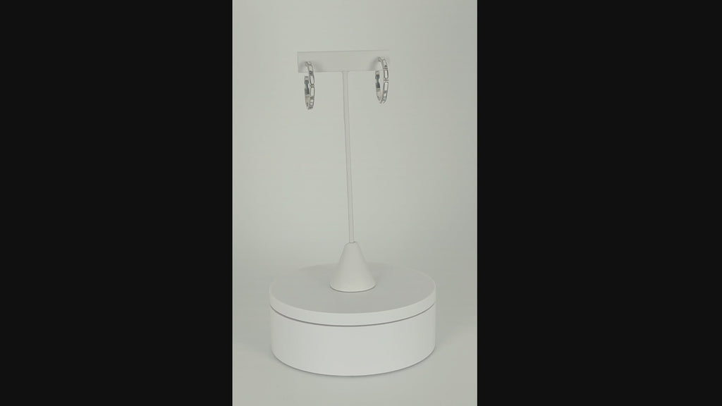 Sterling Silver & White Howlite Hoop Earrings – Timeless Coastal Minimalism