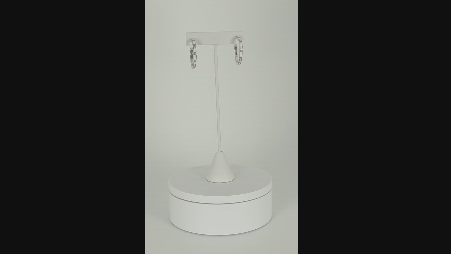 Sterling Silver & White Howlite Hoop Earrings – Timeless Coastal Minimalism