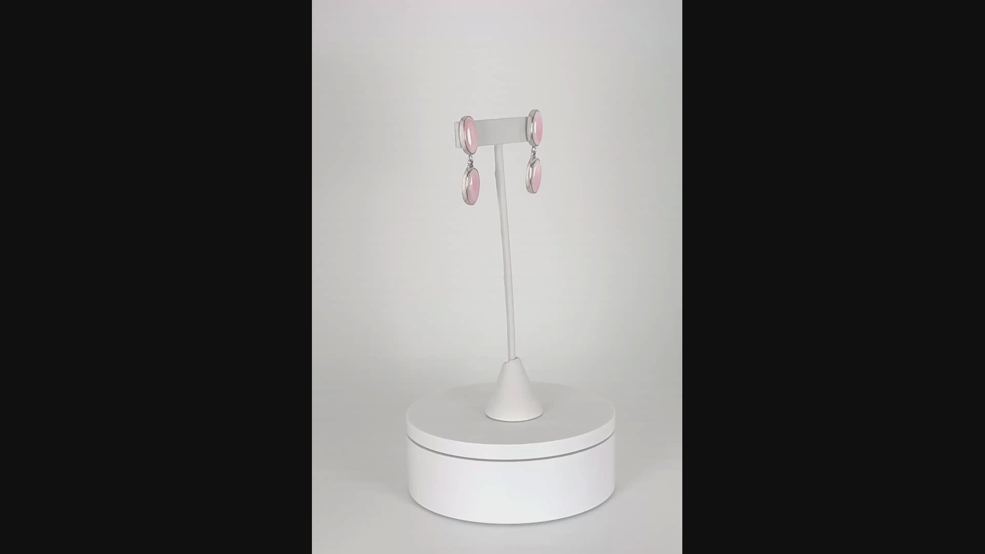 Sterling Silver Pink Conch Shell Dangle Earrings – Soft Elegance with a Coastal Touch