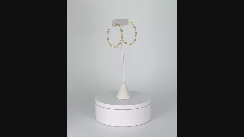 Be Je’s Gold & Pavé Diamond Earrings – Elegant Radiance in Motion